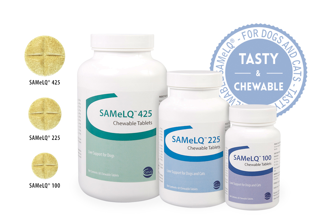 thumbnail image 2 of SAMeLQ 225 For Dogs & Cats – 30 Chewable Tablets – Ceva Animal Health (FNADELQ2030) 2 of 3